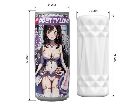 PRETTY LOVE - Masturbator, Super soft material TPR /ABS - 4