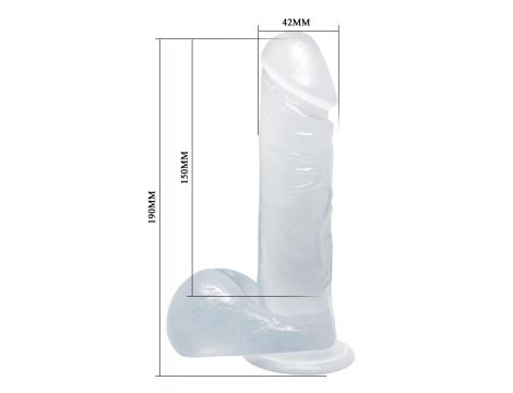 BAILE - DONG Realistic dildo ( clear/pink/purple ) - 3