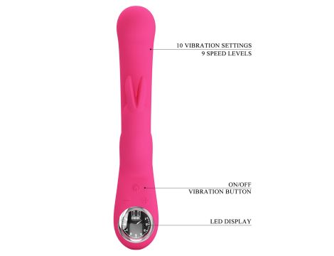 PRETTY LOVE - Lamar dark Pink, 10 vibration functions 9 speed levels - 3