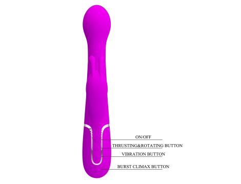 PRETTY LOVE - Dejon Twinkled Tenderness Purple, 7 vibration functions 4 thrusting settings 4 rotation functions - 10