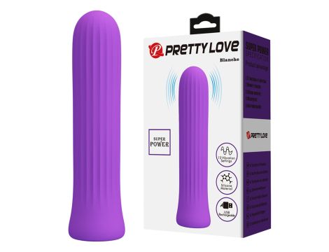 PRETTY LOVE - Blanche Dark Purple, 12 vibration functions Memory function