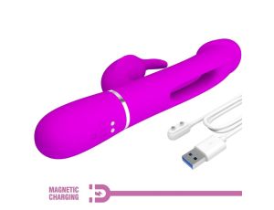 PRETTY LOVE - Kampas Rabbit 3 in 1, multifunction vibrator with tongue violet - image 2