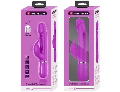 PRETTY LOVE - Kampas Rabbit 3 in 1, multifunction vibrator with tongue violet - 3