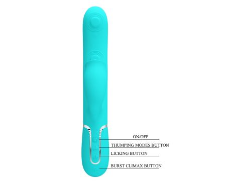 PRETTY LOVE - Gigi light blue, 7 thumping functions 7 licking modes - 3