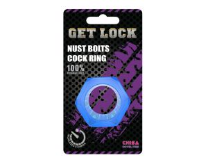 Nust Bolts Cock Ring-Blue