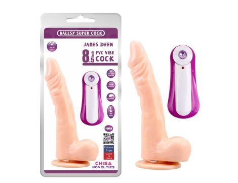 JAMES DEEN 8.5"" Vibrating Dildo