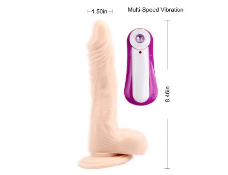 JAMES DEEN 8.5"" Vibrating Dildo - 9