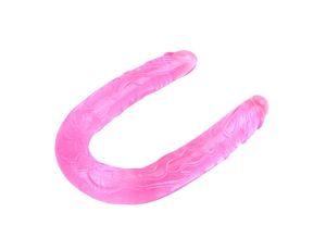 Jelly Flexible Double Dong-Pink - image 2