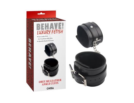 Obey Me Leather Ankle Cuffs