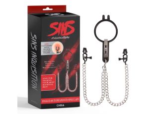 Humiliate Mouth Spreader with Nipple Clamps