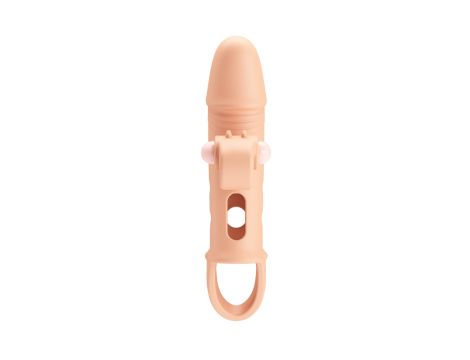 ROMANCE - Penis sleeve,  TPE material,vibration, battery LR41*3, Flesh - 2