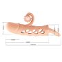 ROMANCE - Penis sleeve,  TPE material,vibration, battery LR41*3, Flesh - 4