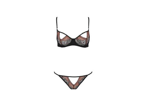 MIRELLA SET WITH OPEN BRA black - 3