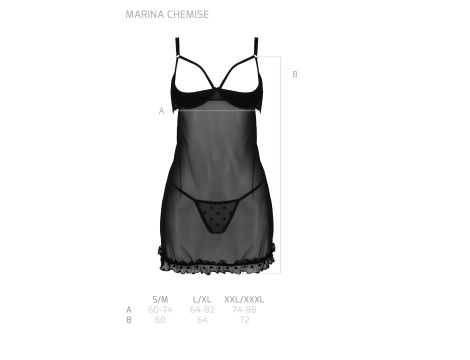 MARINA CHEMISE black S/M - Passion - 5