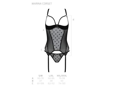 MARINA CORSET black S/M - Passion - 5