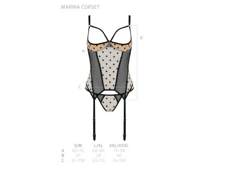 MARINA CORSET beige S/M - Passion - 5