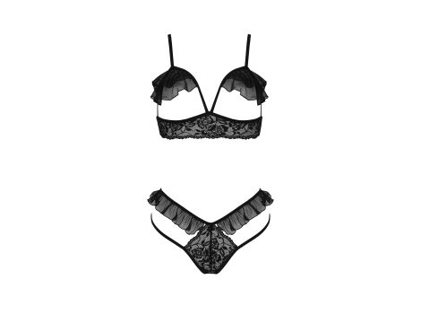 DOLLY SET WITH OPEN BRA black S/M - Passion - 3