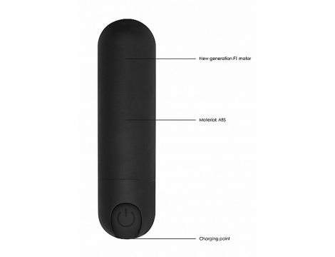 10 Speed Rechargeable Bullet - Black - 8