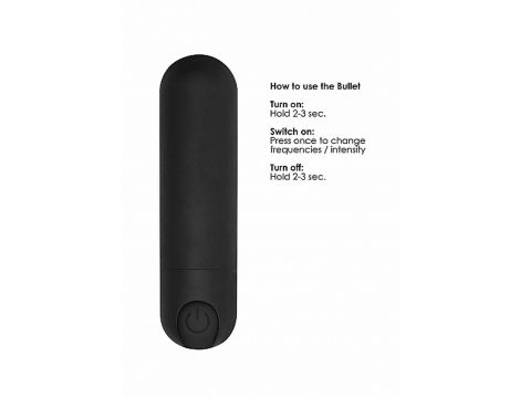 10 Speed Rechargeable Bullet - Black - 9