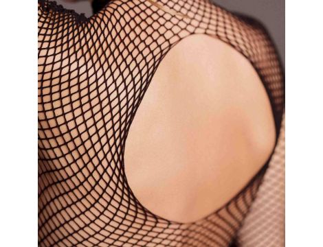 Body with fishnet structure and turtle neck. - 8