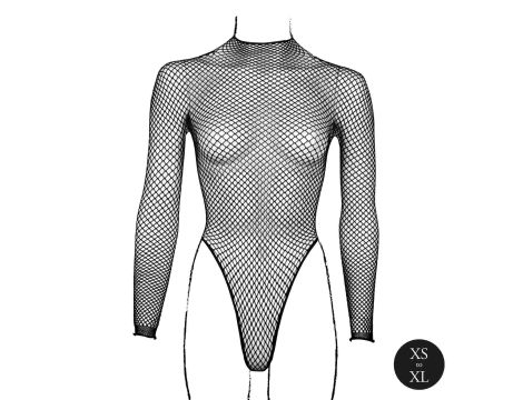 Body with fishnet structure and turtle neck. - 11