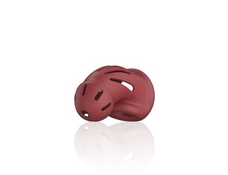 Model 28 - Ultra Soft Silicone Chastity Cage - Red - 3