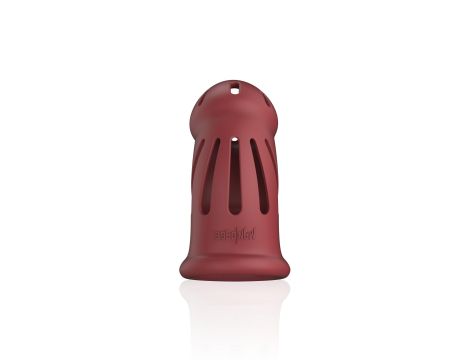 Model 28 - Ultra Soft Silicone Chastity Cage - Red - 5