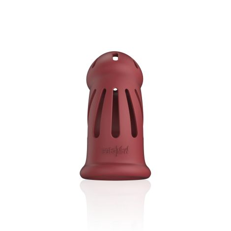 Model 28 - Ultra Soft Silicone Chastity Cage - Red - 5