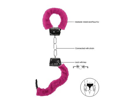 Beginner""s Handcuffs Furry - Pink - 6