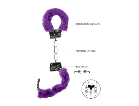 Beginner""s Handcuffs Furry - Purple - 6