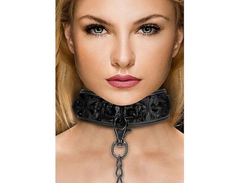 Luxury Collar with Leash - Black