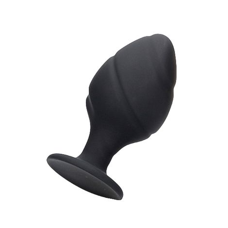 Swirled Butt Plug Set - Black - 5