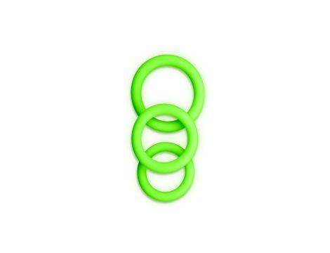 3 pcs Cock Ring Set - Glow in the Dark - Neon Green - 2