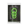 3 pcs Cock Ring Set - Glow in the Dark - Neon Green - 2