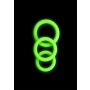 3 pcs Cock Ring Set - Glow in the Dark - Neon Green - 4