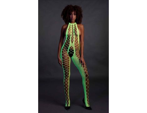 Bodystocking with Halterneck - Green - XS/XL - 4