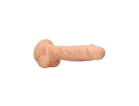 Silicone Dildo With Balls - 22,8 cm - Flesh - 7