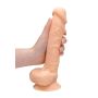 Silicone Dildo With Balls - 22,8 cm - Flesh - 10