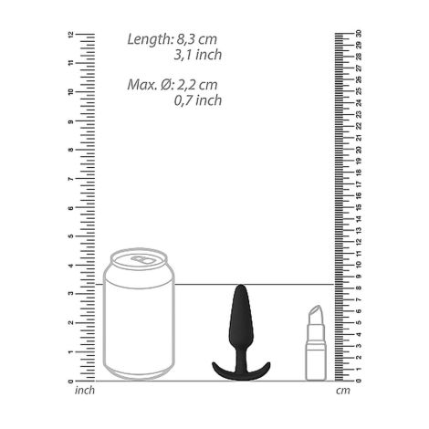 Slim Butt Plug - Black - 3