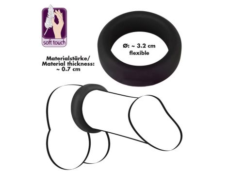 Black Velvets Cock Ring 3.2 cm - 6