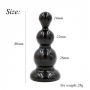 Rocket drill 3,2 inch black  anal plug 3,2 inch / 8 cm - 3