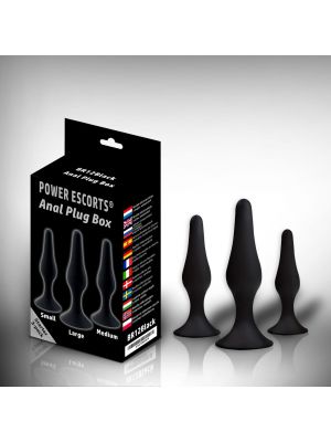 Plug - Anal Plug box 3 pack black