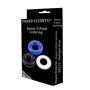 Ring-Donut Cockring 3 Pack-3 colors blue/clear/black - 2