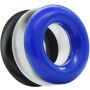 Ring-Donut Cockring 3 Pack-3 colors blue/clear/black - 3