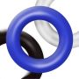 Ring-Donut Cockring 3 Pack-3 colors blue/clear/black - 4