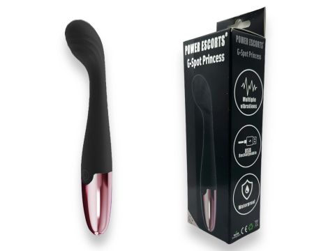 Power Escorts - Black - G Spot Princess Black - 18 Cm / 7 Inch Silicone G Spot Vibrator - 2