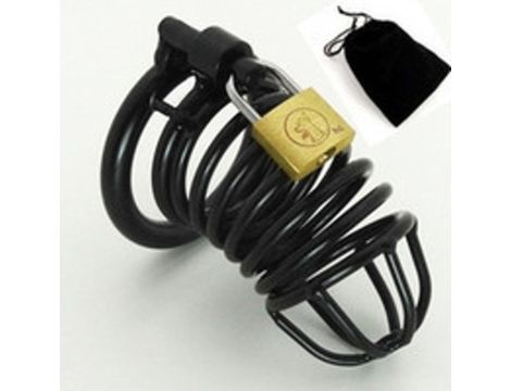 Prison BReak black medium 45  mm adjustable cockcage with lock