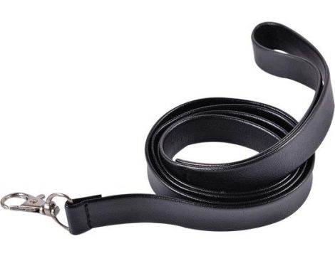 Kinky collar black  collar with leash  adjustable - 2