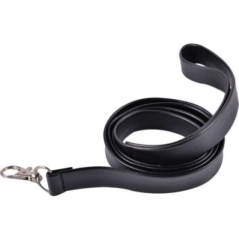 Kinky collar black  collar with leash  adjustable - 2