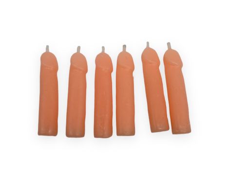 Świeczki-Party Penis Candles 6pcs Pack Flesh